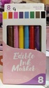 Marcadores de tinta comestible x 8 doble punta