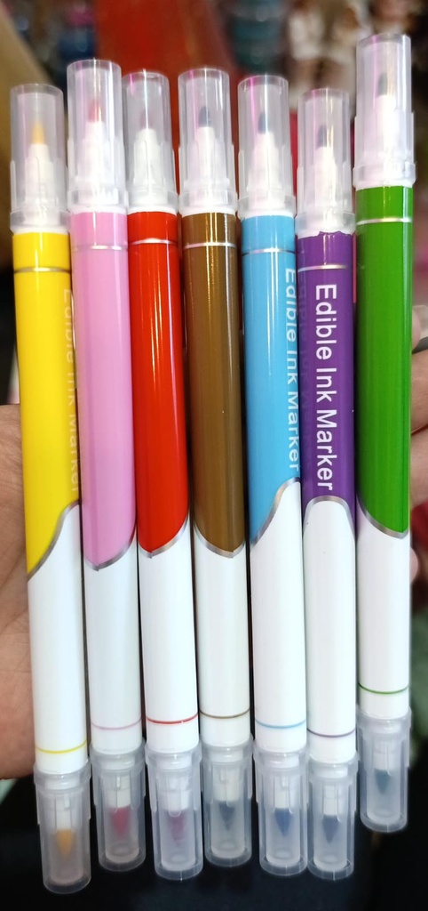 Marcadores de tinta comestible x 8 doble punta