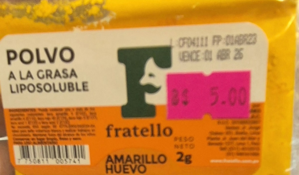 Amarillo huevo a la grasa Fratello