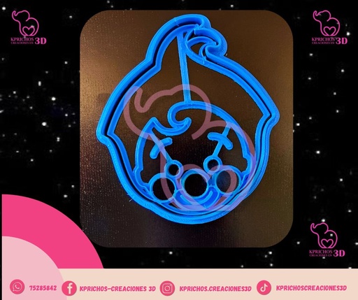 Cortador/ Sellador 3D carita Plim Plim (10 cm)