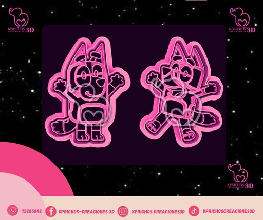Cortadores/selladores Bluey x2 (7cm)