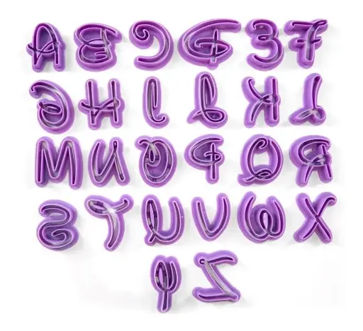 Cortadores de Fondant letras disney