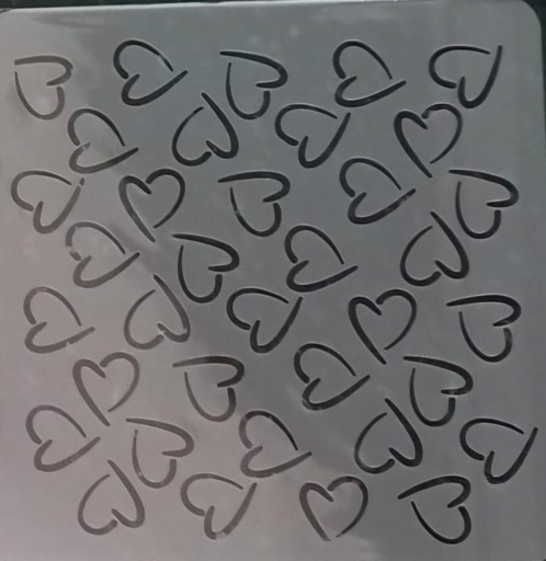 Stencil corazón dibujado